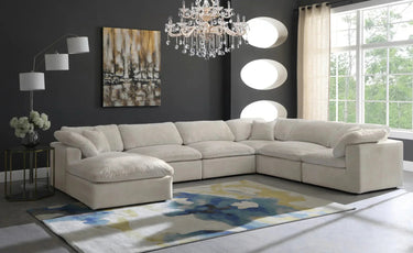 Candy Large 6 Seater Universal Modular Corner Sofa with Footstool Feather Filled CK Sofas Inc