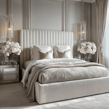 Becky Luxe Plush Ottoman Panelled Bed CK Sofas Inc.