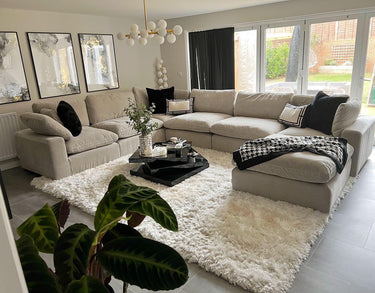 Savoy Large U shape Sofa & Footstool Bundle CK Sofas Inc