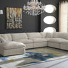 Candy Large 6 Seater Universal Modular Corner Sofa with Footstool Feather Filled CK Sofas Inc