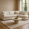 Como Luxe Corner Sofa – Cream & Light Grey Bouclé CK Sofas Inc.