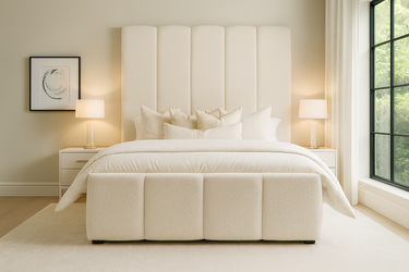 Cascata Cream Boucle Panelled Bed