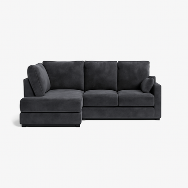 Palermo Left Corner Sofa In Black - Outlet