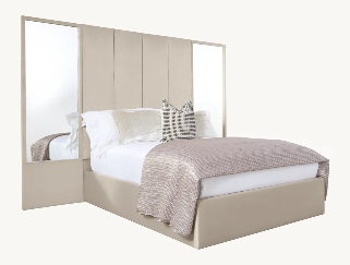 Mesiko Mirrored Bed With Storage CK Sofas Inc