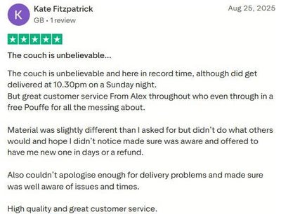 Customer review screenshot