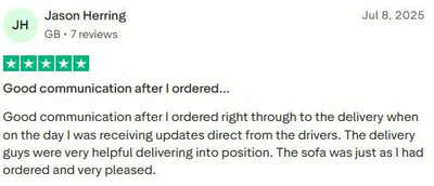 Customer review screenshot