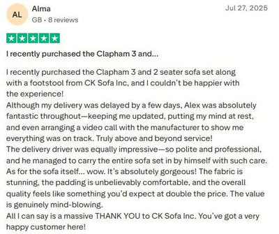 Customer review screenshot
