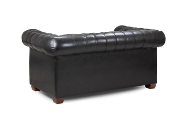 Chesterfield Leather 2 Seater - Black CK Sofas Inc