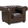 Chesterfield Leather Armchair - Antique Brown CK Sofas Inc