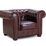 Chesterfield Leather Armchair - Oxblood CK Sofas Inc