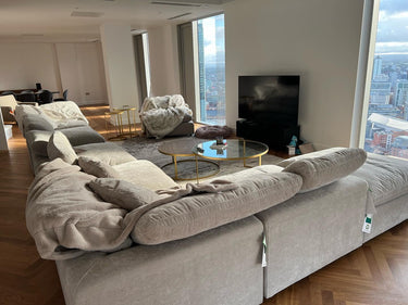 Savoy Large U shape Sofa & Footstool Bundle CK Sofas Inc